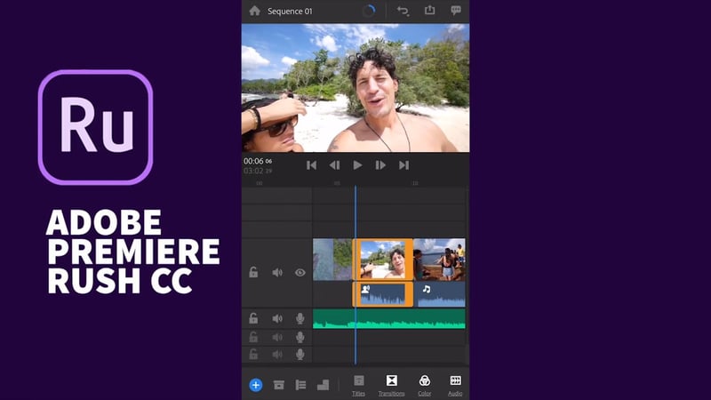 adobe premiere rush video editing app