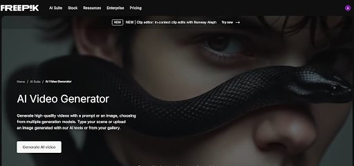 Freepik AI Video Generator