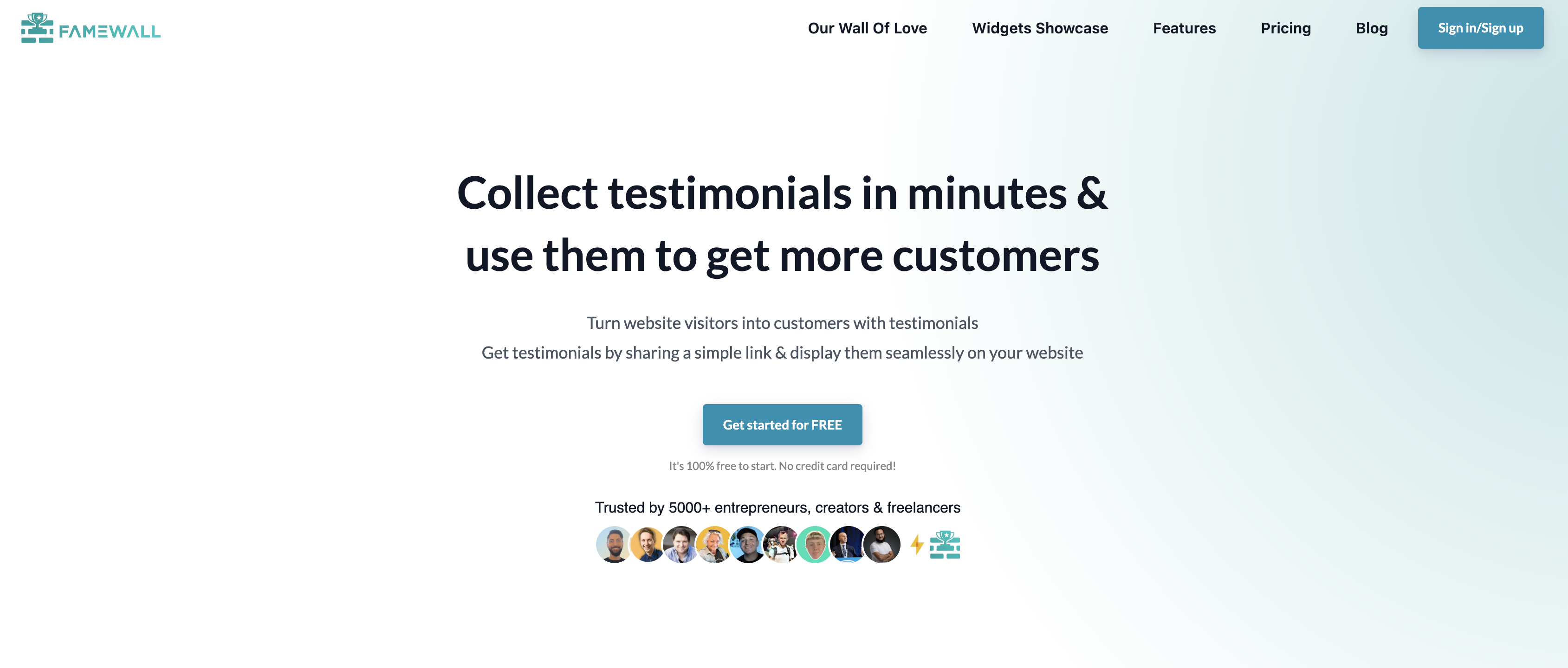 famewall video testimonial software