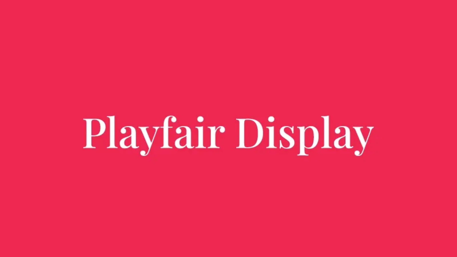 playfair display youtube thumbnail font
