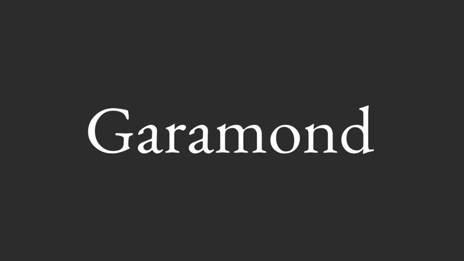 garamond youtube thumbnail font