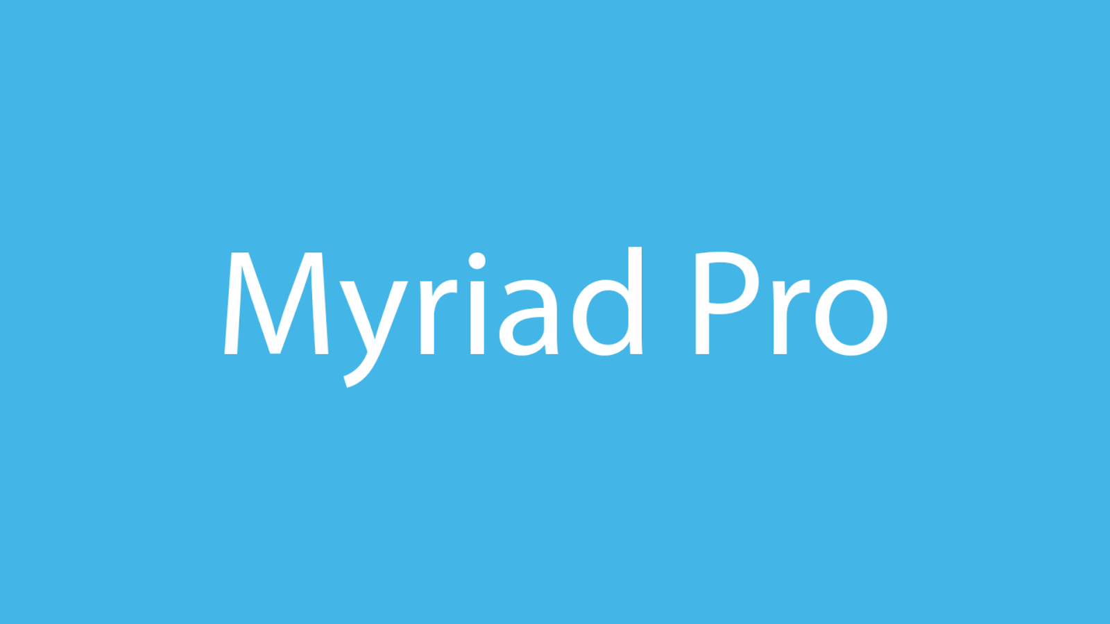 myriad pro youtube thumbnail font