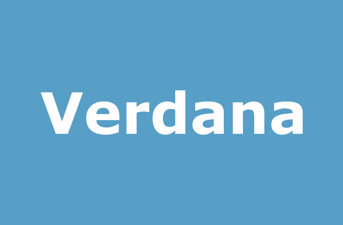 verdana youtube thumbnail font
