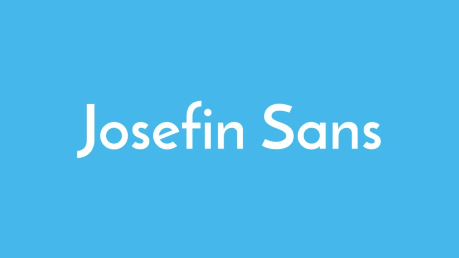 josefin sans youtube thumbnail font
