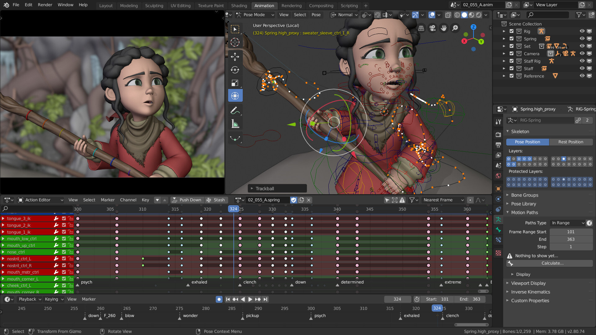 3d animation editing and final render