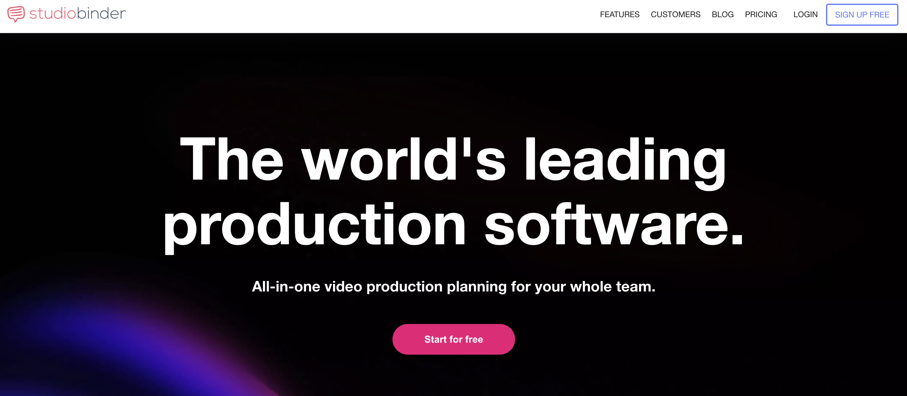studiobinder video marketing tool