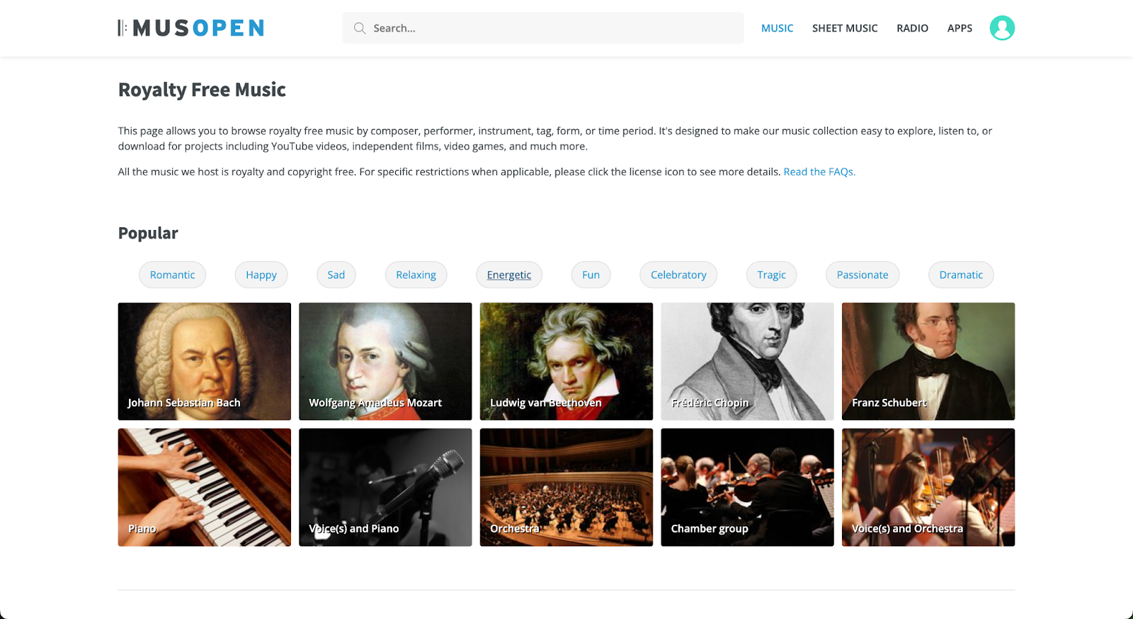 musopen royalty free music site