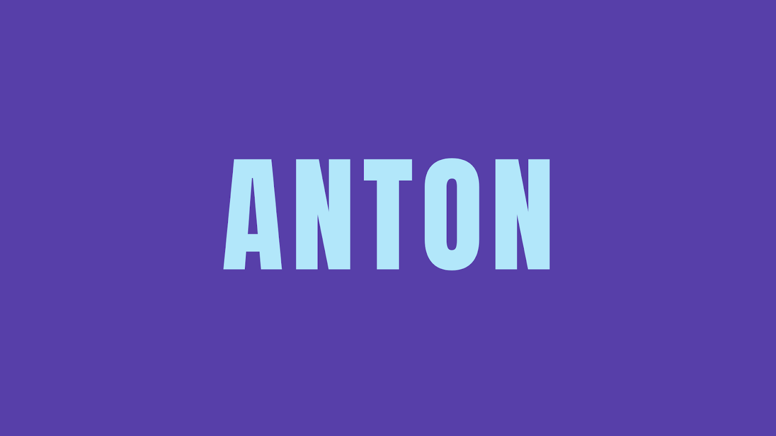 anton youtube thumbnail font